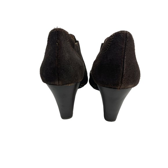 Sofft Simola Dark Brown Suede Ankle Bootie Heels Size 9M - Picture 3 of 7